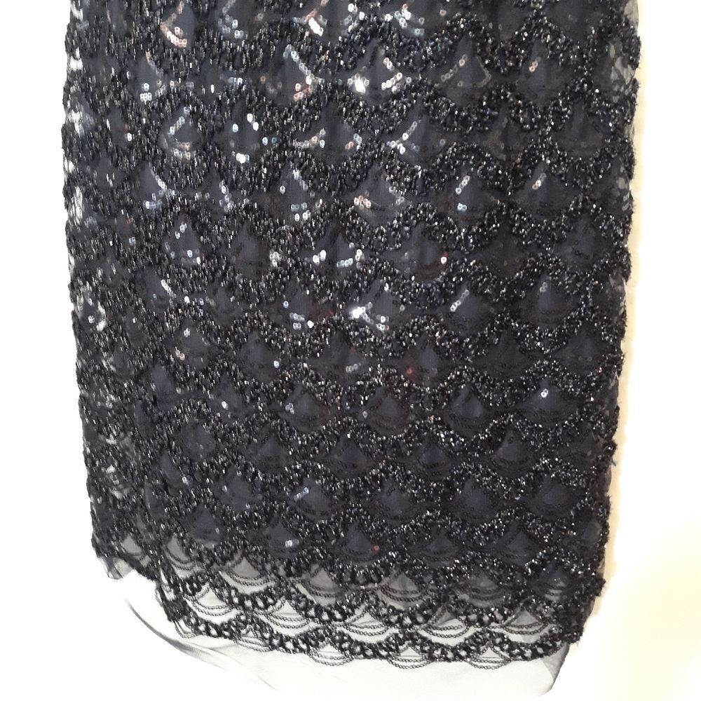 SD collection sequin mesh navy dress - Picture 3 of 6